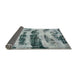 Sideview of Abstract Cloud Gray Modern Rug, abs768