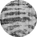 Round Abstract Gray Modern Rug, abs768gry