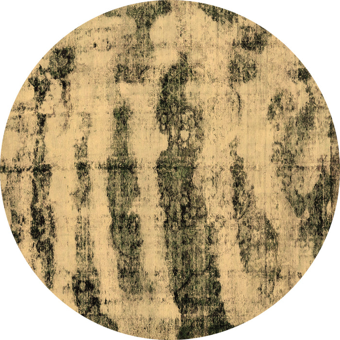 Round Machine Washable Abstract Brown Modern Rug, wshabs768brn