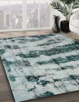 Abstract Cloud Gray Modern Rug in Family Room, abs768