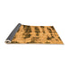 Sideview of Abstract Orange Modern Rug, abs768org