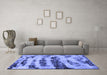 Machine Washable Abstract Blue Modern Rug in a Living Room, wshabs768blu