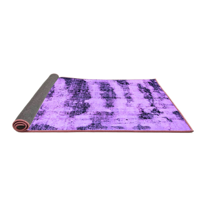 Sideview of Abstract Purple Modern Rug, abs768pur