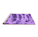 Sideview of Machine Washable Abstract Purple Modern Area Rugs, wshabs768pur