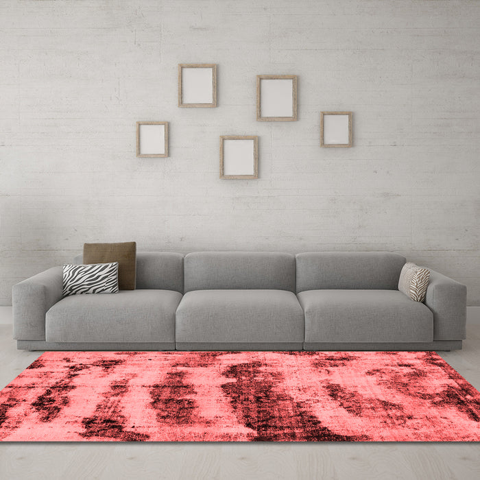 Modern Red Washable Rugs