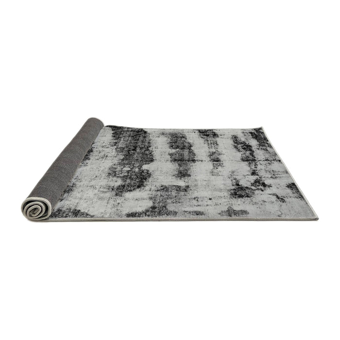 Sideview of Abstract Gray Modern Rug, abs768gry