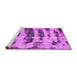 Sideview of Machine Washable Abstract Pink Modern Rug, wshabs768pnk