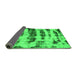 Sideview of Abstract Green Modern Rug, abs768grn