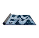 Sideview of Abstract Blue Modern Rug, abs769