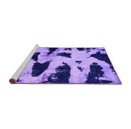 Sideview of Machine Washable Abstract Purple Modern Area Rugs, wshabs769pur