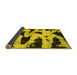 Sideview of Abstract Yellow Modern Rug, abs769yw