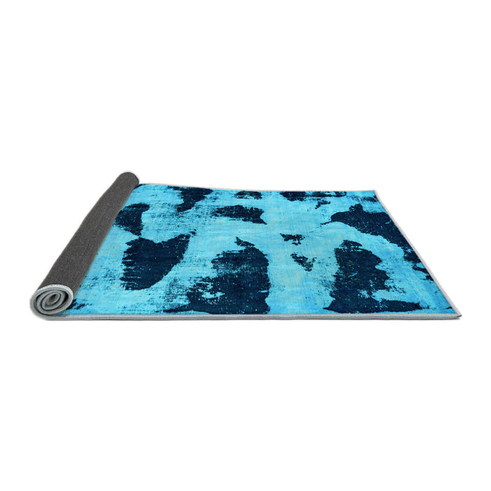 Sideview of Abstract Light Blue Modern Rug, abs769lblu