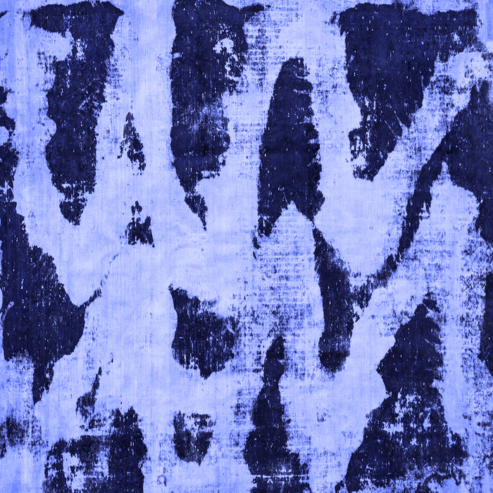 Square Machine Washable Abstract Blue Modern Rug, wshabs769blu
