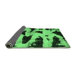 Sideview of Abstract Emerald Green Modern Rug, abs769emgrn