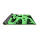 Sideview of Abstract Emerald Green Modern Rug, abs769emgrn