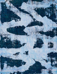 Machine Washable Abstract Blue Rug, wshabs769