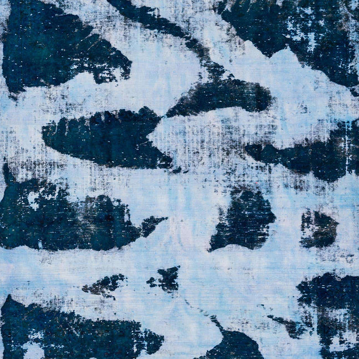 Machine Washable Abstract Blue Rug, wshabs769