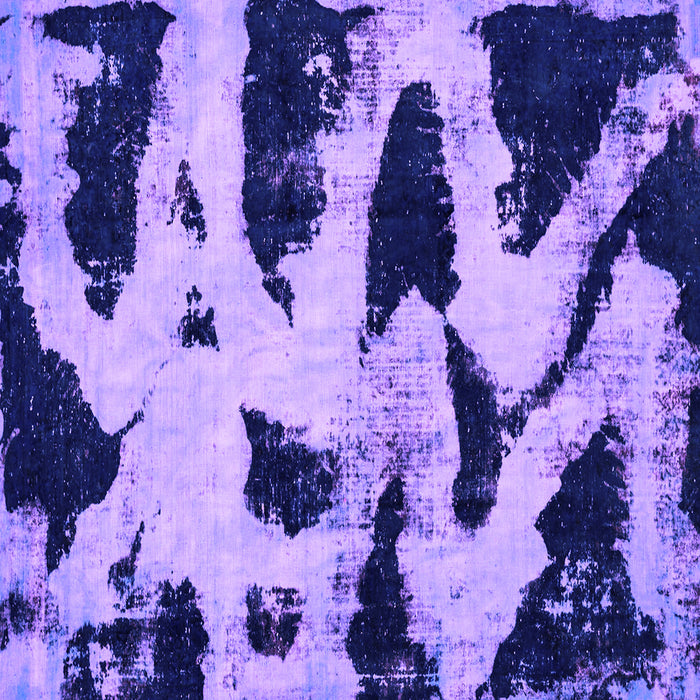 Square Machine Washable Abstract Purple Modern Area Rugs, wshabs769pur