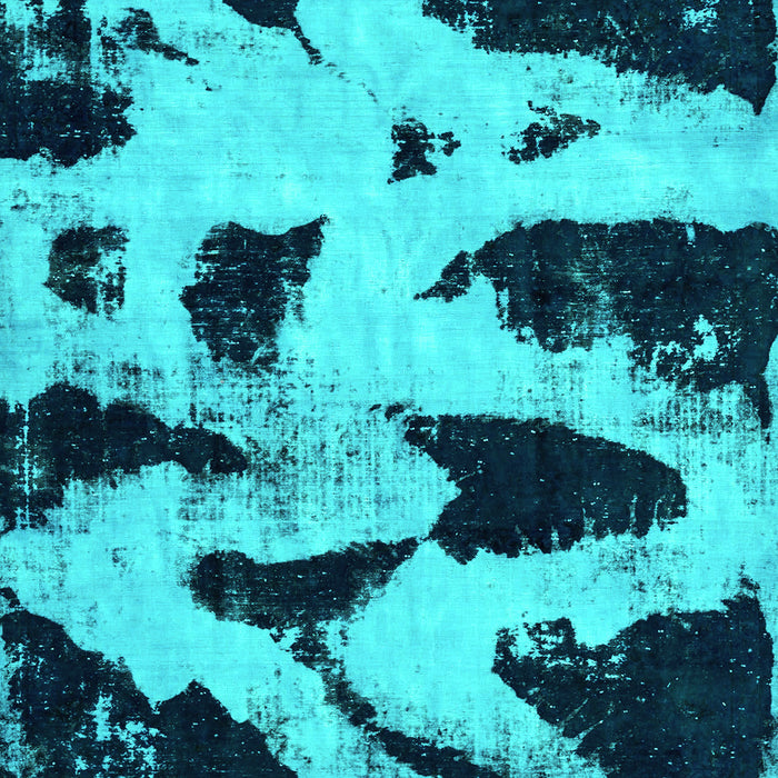 Machine Washable Abstract Turquoise Modern Area Rugs, wshabs769turq