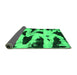 Sideview of Abstract Green Modern Rug, abs769grn