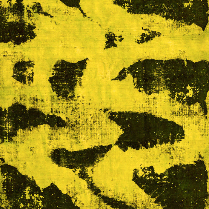 Machine Washable Abstract Yellow Modern Rug, wshabs769yw