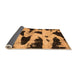 Sideview of Abstract Orange Modern Rug, abs769org