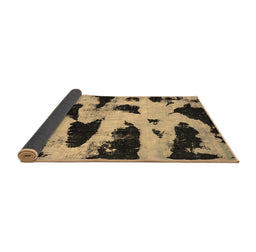 Sideview of Abstract Brown Modern Rug, abs769brn