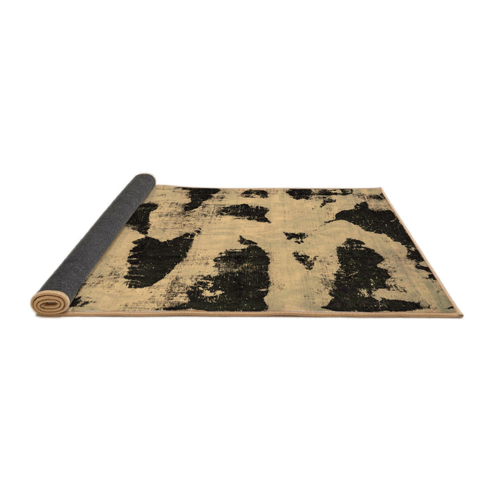 Sideview of Abstract Brown Modern Rug, abs769brn