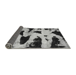 Sideview of Abstract Gray Modern Rug, abs769gry