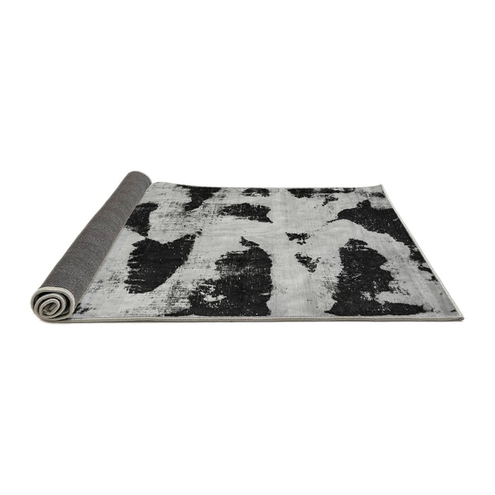 Sideview of Abstract Gray Modern Rug, abs769gry