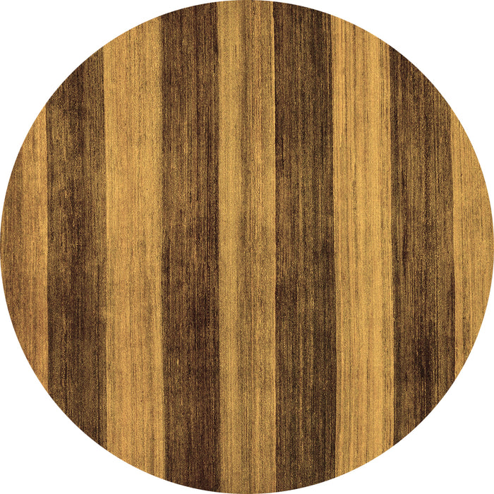 Round Machine Washable Abstract Brown Modern Rug, wshabs76brn