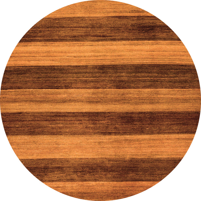 Round Abstract Orange Modern Rug, abs76org