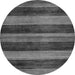 Round Machine Washable Abstract Gray Modern Rug, wshabs76gry