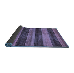 Sideview of Abstract Blue Modern Rug, abs76blu