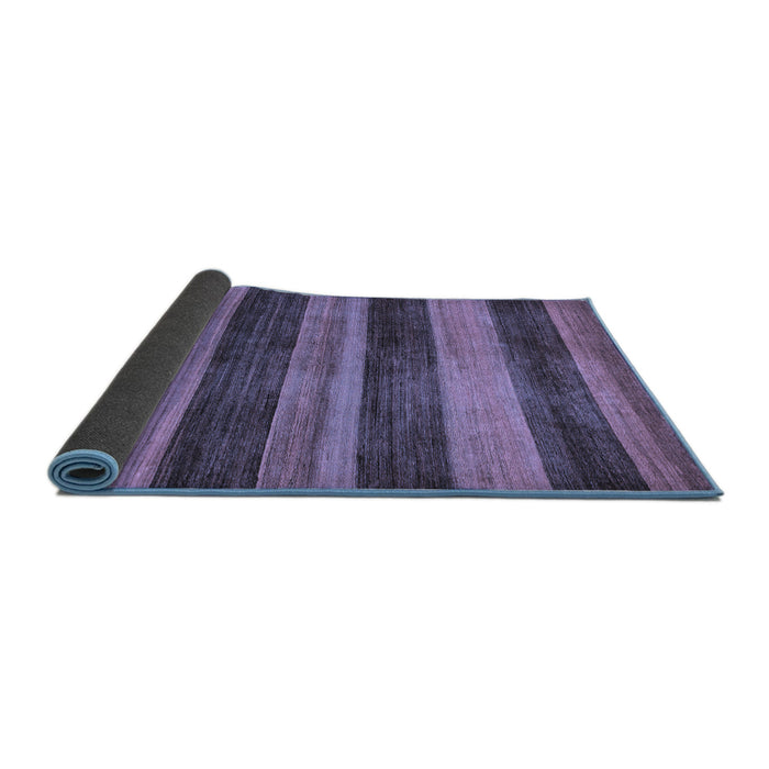 Sideview of Abstract Blue Modern Rug, abs76blu