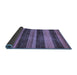 Sideview of Abstract Blue Modern Rug, abs76blu