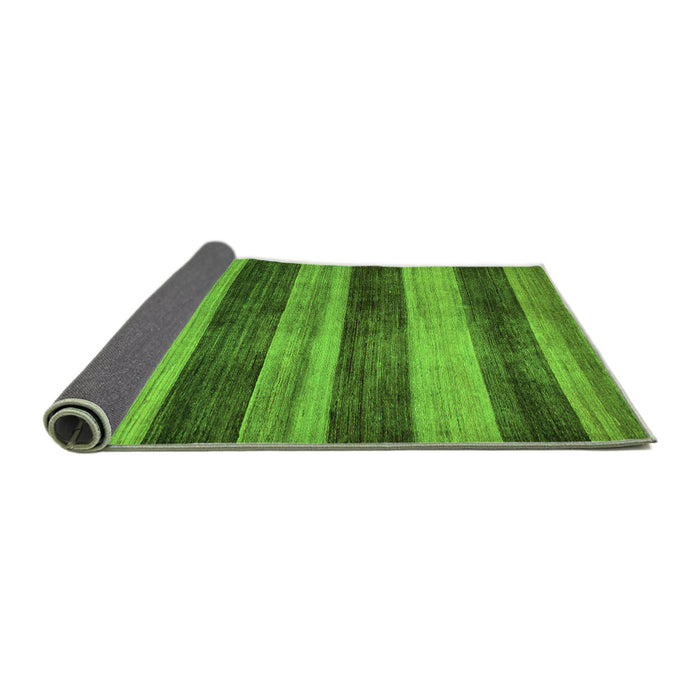 Sideview of Abstract Green Modern Rug, abs76grn