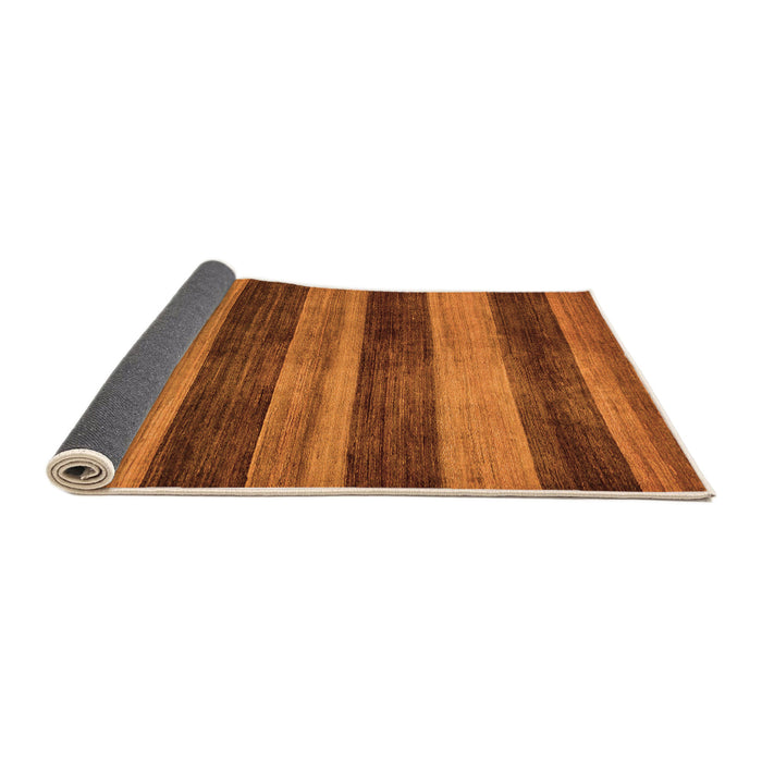 Sideview of Abstract Orange Modern Rug, abs76org