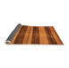 Sideview of Abstract Orange Modern Rug, abs76org