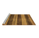 Sideview of Machine Washable Abstract Brown Modern Rug, wshabs76brn