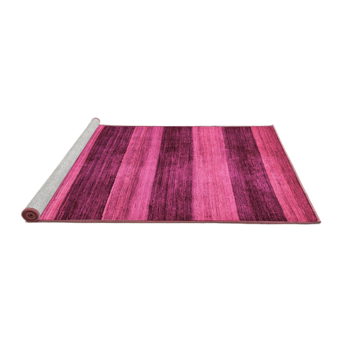 Sideview of Machine Washable Abstract Pink Modern Rug, wshabs76pnk