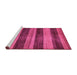 Sideview of Machine Washable Abstract Pink Modern Rug, wshabs76pnk