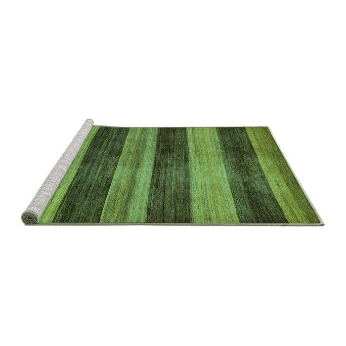 Sideview of Machine Washable Abstract Turquoise Modern Area Rugs, wshabs76turq