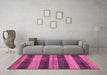 Machine Washable Abstract Purple Modern Area Rugs in a Living Room, wshabs76pur