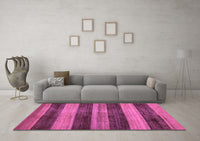 Machine Washable Abstract Purple Modern Rug, wshabs76pur