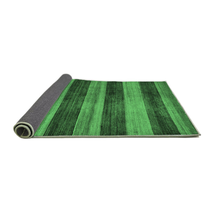 Sideview of Abstract Emerald Green Modern Rug, abs76emgrn