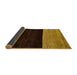 Sideview of Abstract Bakers Brown Modern Rug, abs77