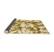 Sideview of Abstract Sun Yellow Modern Rug, abs770