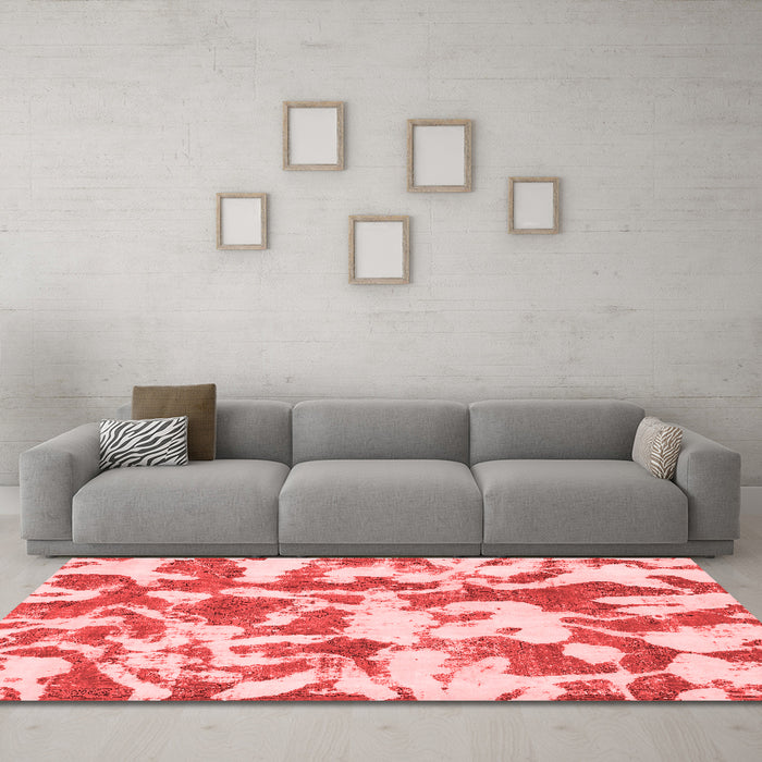 Modern Red Washable Rugs
