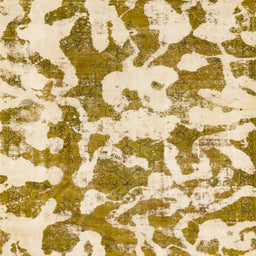 Square Machine Washable Abstract Sun Yellow Rug, wshabs770